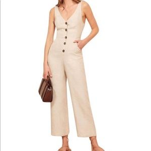 NEW Reformation Vera Jumpsuit Sand
